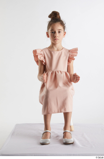 Doroteya  1 casual dressed pink dress sitting white ballerina…